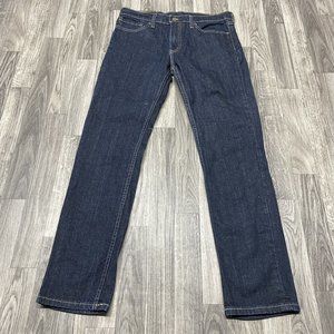 LEVI'S 511 Straight Leg Mid Rise Dark Wash Blue Denim Jeans Men's Size 33